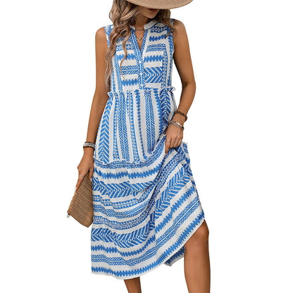 Women's Bohemian Vacation Style European And American Style Dress