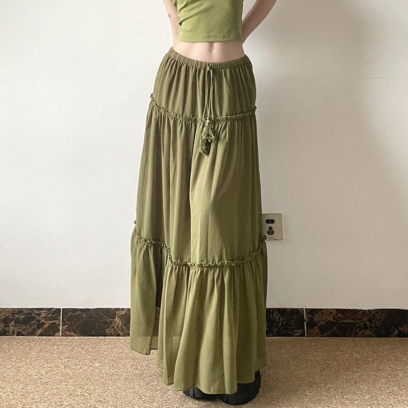 Women's Summer Mori Style Simple Chiffon Long Dress