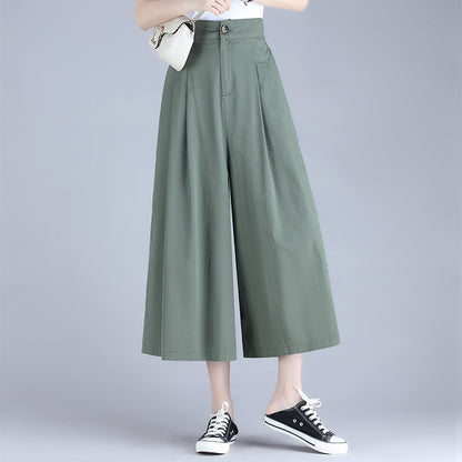 Simple Loose High Waist Straight Casual Pants