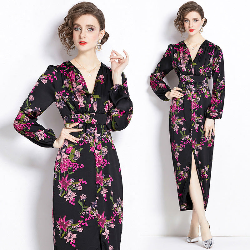 Robe Imprimée Romantique Printemps Femme