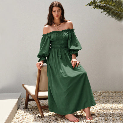 Women's Retro Off-shoulder Fashion Dress