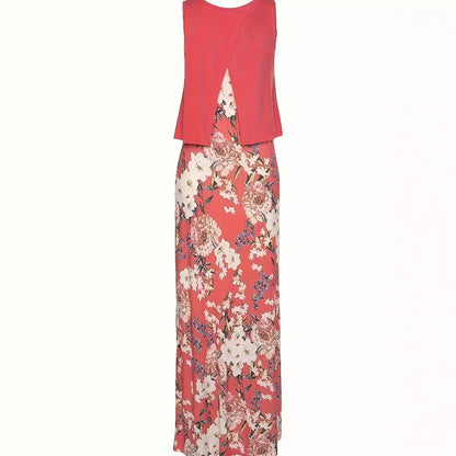 Women's Floral Print Layered Length Dress