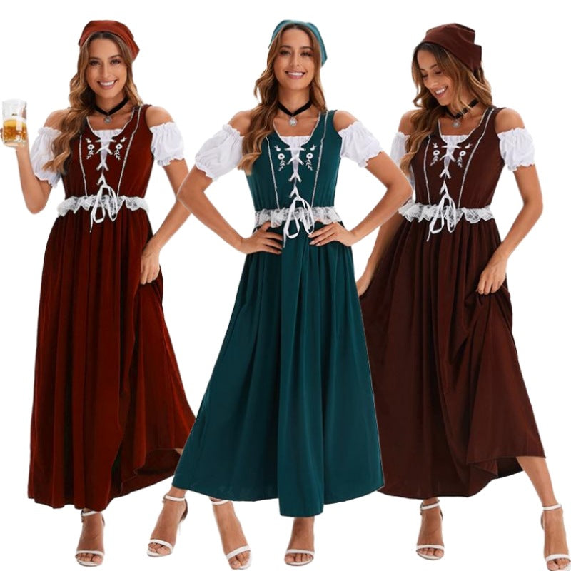 Women's Beer Festival Clothing Multi-color Length Dress