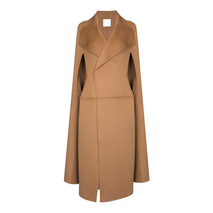 Women's Fashion Casual Loose Long Double-sided Wool Overcoat Coat