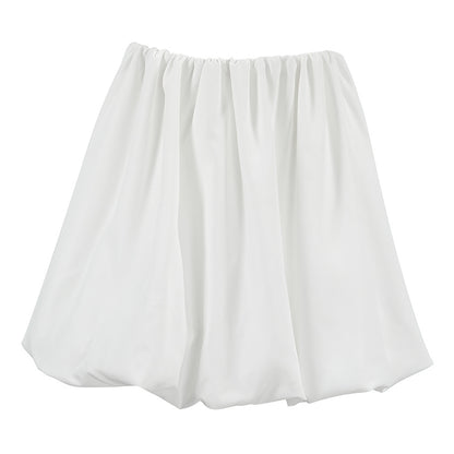 Women's Fashion High Waist Bubble Balloon Skirt Commuting Short Skirt