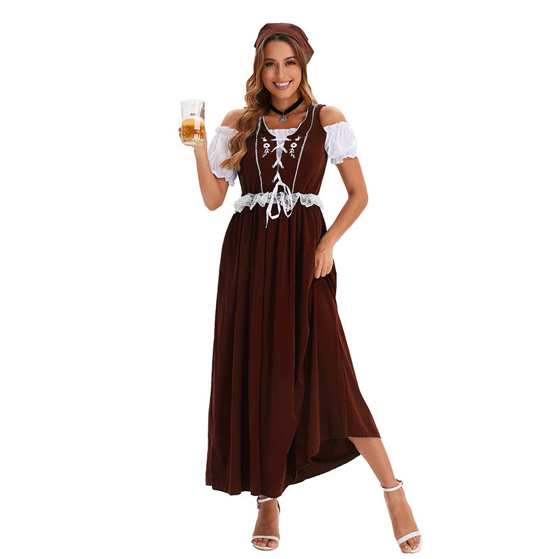 Women's Beer Festival Clothing Multi-color Length Dress