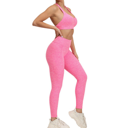 Women's Fashion V Waist Trousers Fitness Sportswear Running Outfit