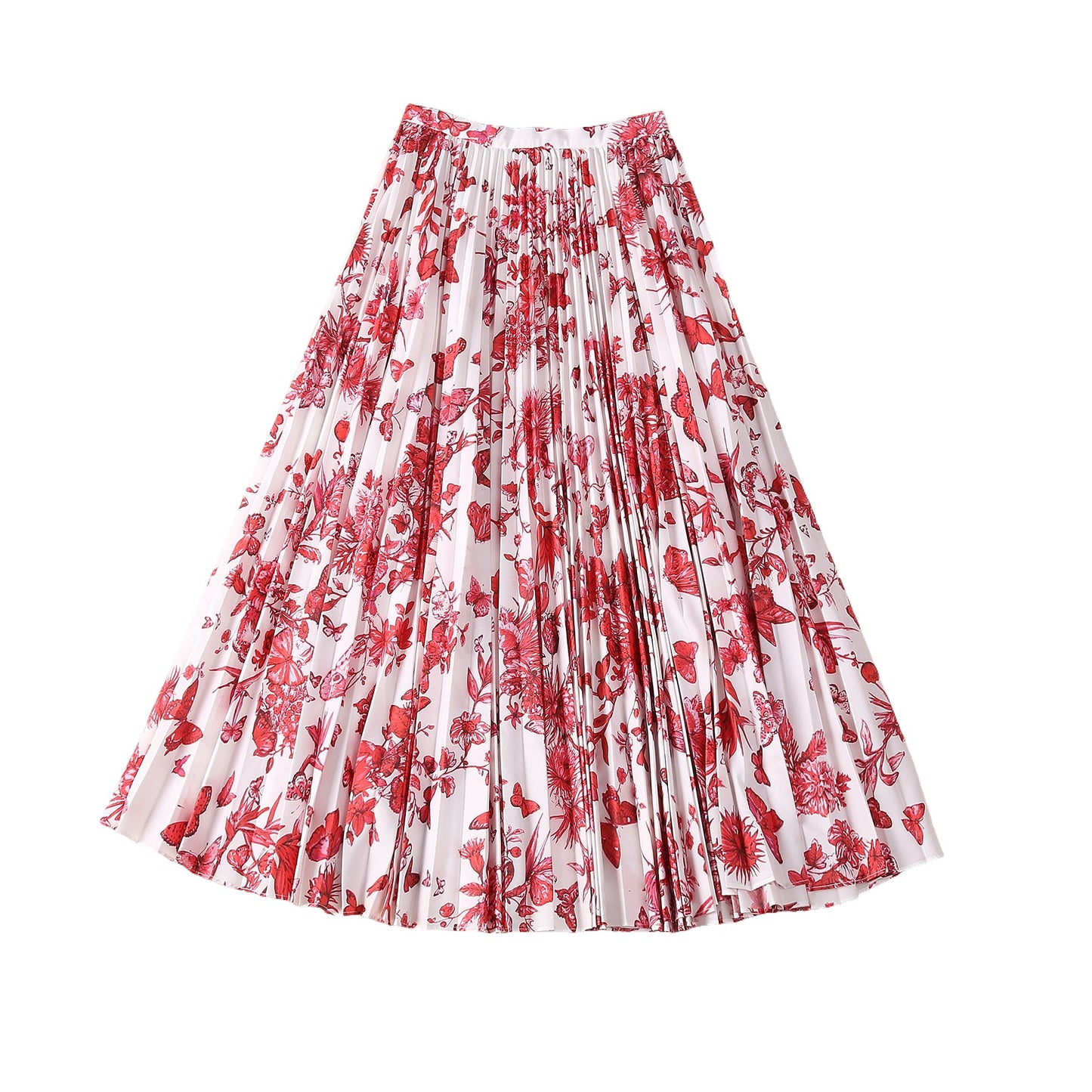 Floral Butterfly Pastoral Print Skirt