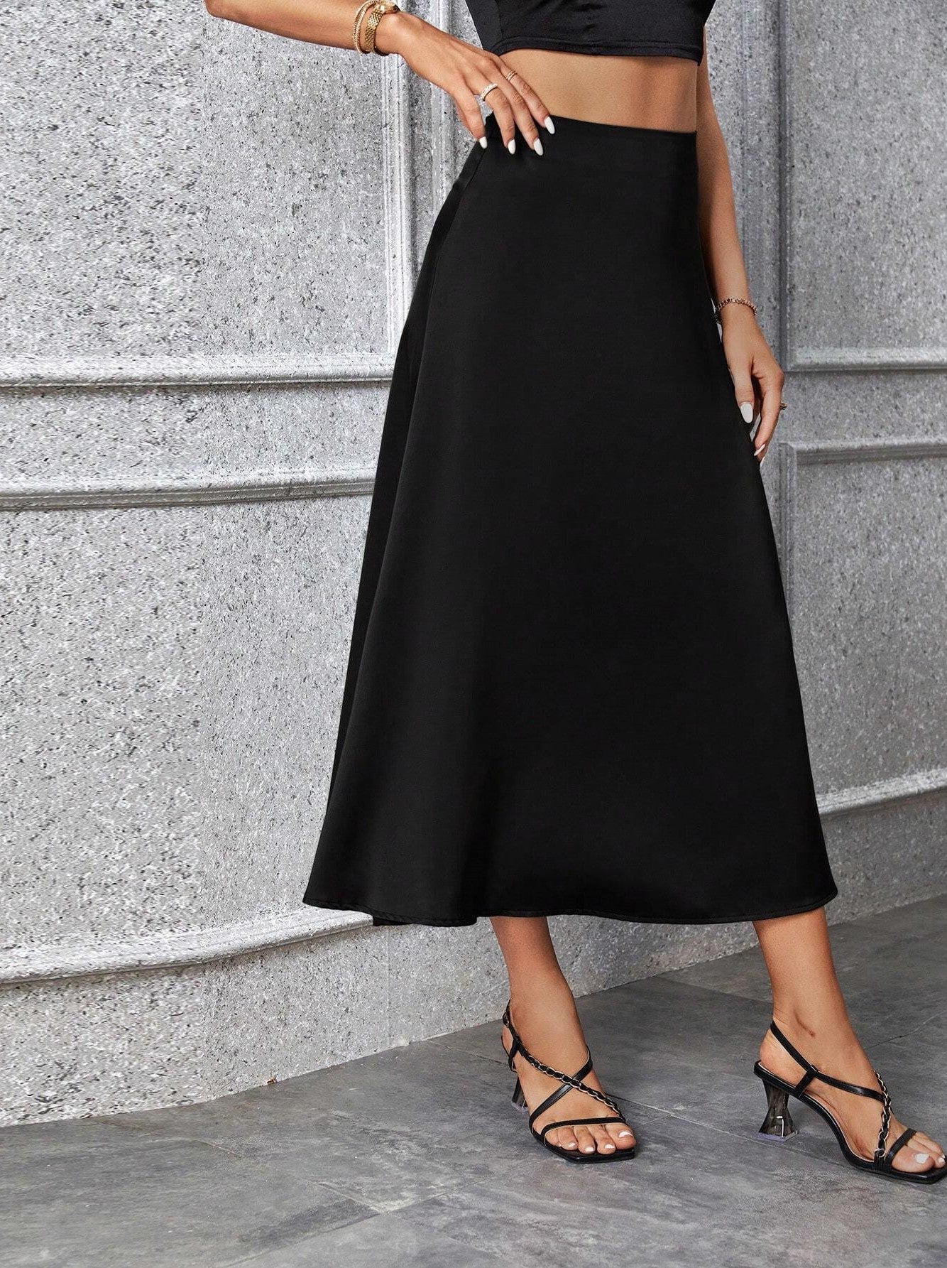 Women's Solid Color Loose Long Dress A- Line Skirt