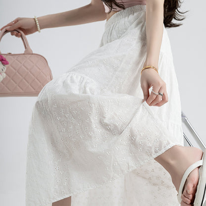 A- Line Mid-length Umbrella Skirt