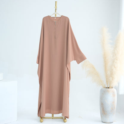 Women's Crew-neck Batwing Sleeve Robe