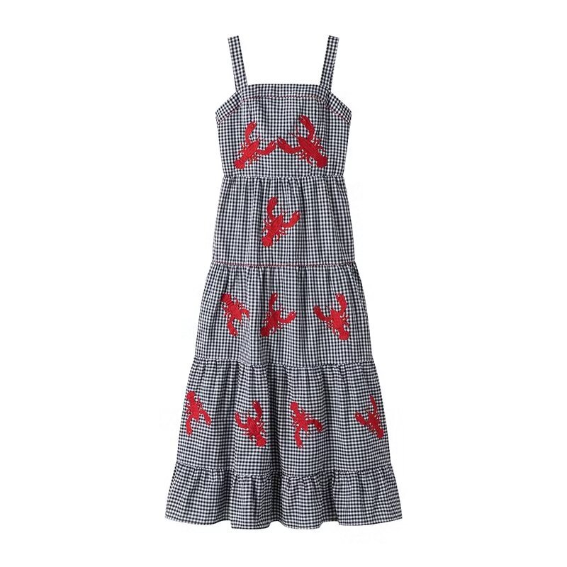 Robe décontractée en coton brodée pour femmes, Style européen et américain, mode décontractée