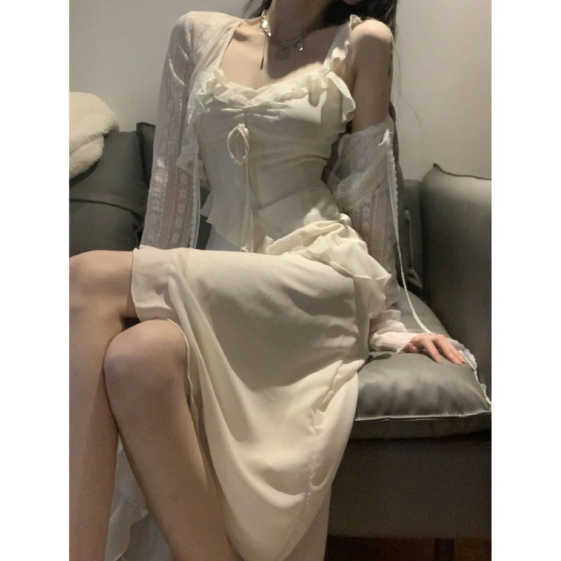 Gentle Adult Lady Like Woman Style Long Dress Suit For Women