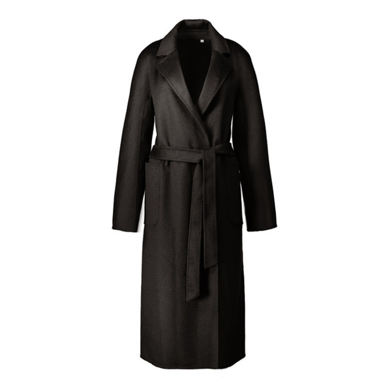 Trench-coat peignoir en cachemire double face Water Ripple