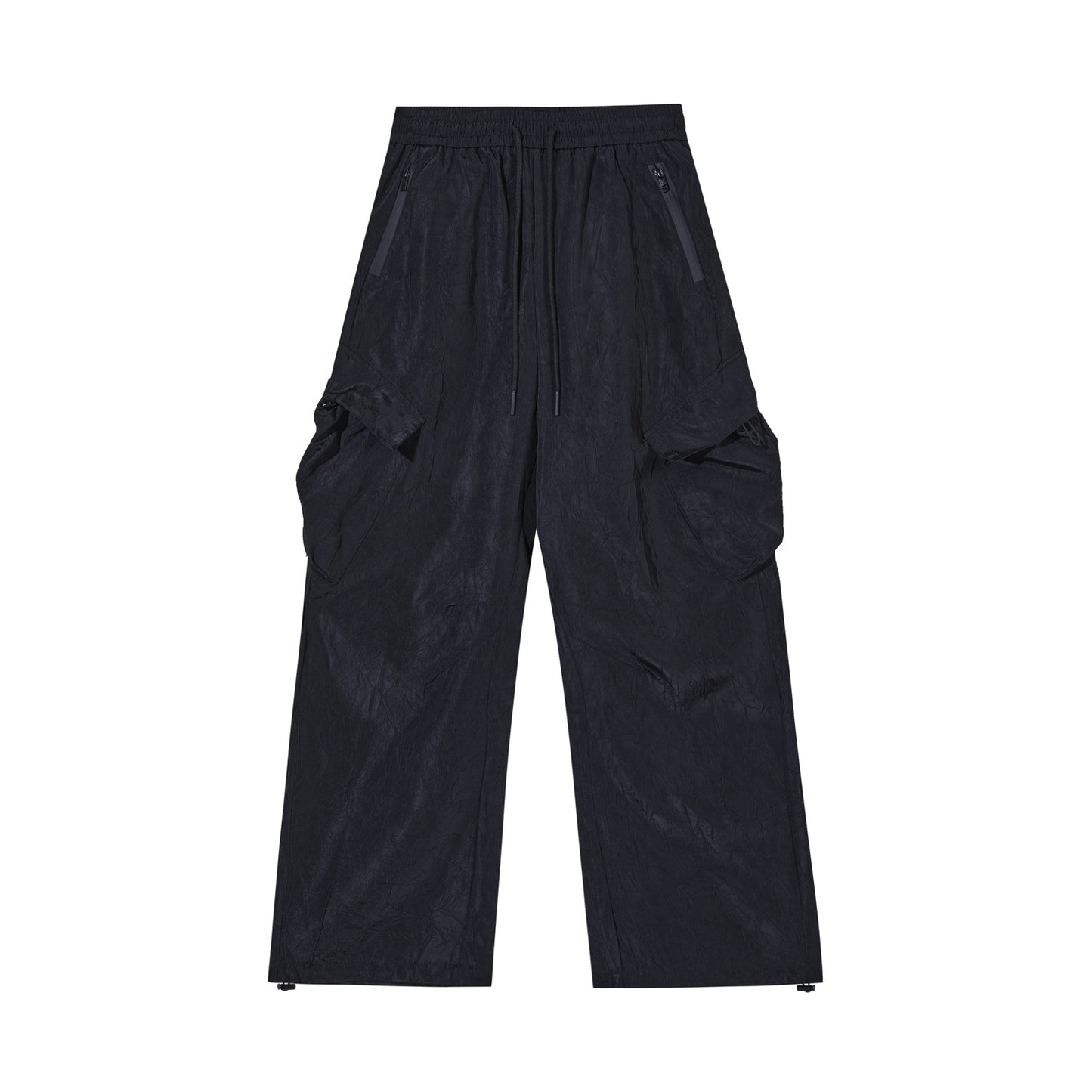 Vintage Crumpled Texture Loose Casual Paratrooper Pants Trousers