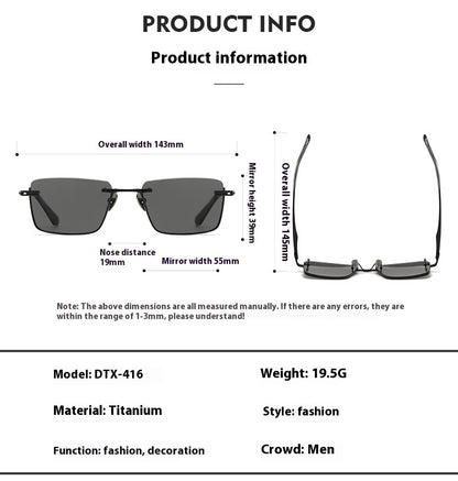 Titane pur résistant aux UV DTX416 avec Option de lunettes myopes lunettes de soleil polarisées à la mode pour les femmes