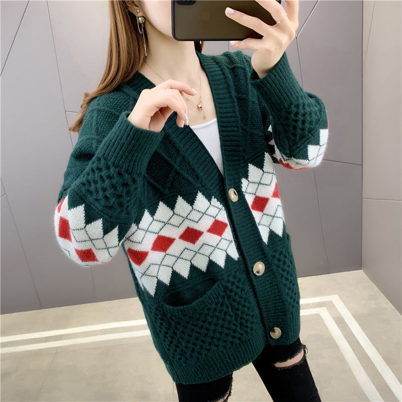 Women's Korean-style Loose-fit Cardigan For Spring And Autumn