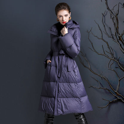 Women's Fashion Loose Thick Lace-up Down Jacket