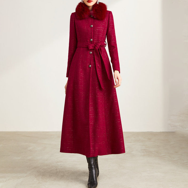 Women's Temperament Slim Slim Medium-length To Ankle Cape Coat