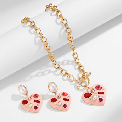 Heart Alloy Dangle Earrings