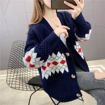 Women's Korean-style Loose-fit Cardigan For Spring And Autumn