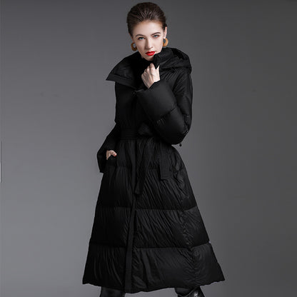 Women's Fashion Loose Thick Lace-up Down Jacket