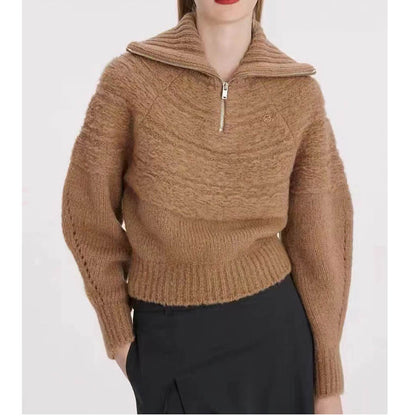 Pull demi-zippé pour femmes