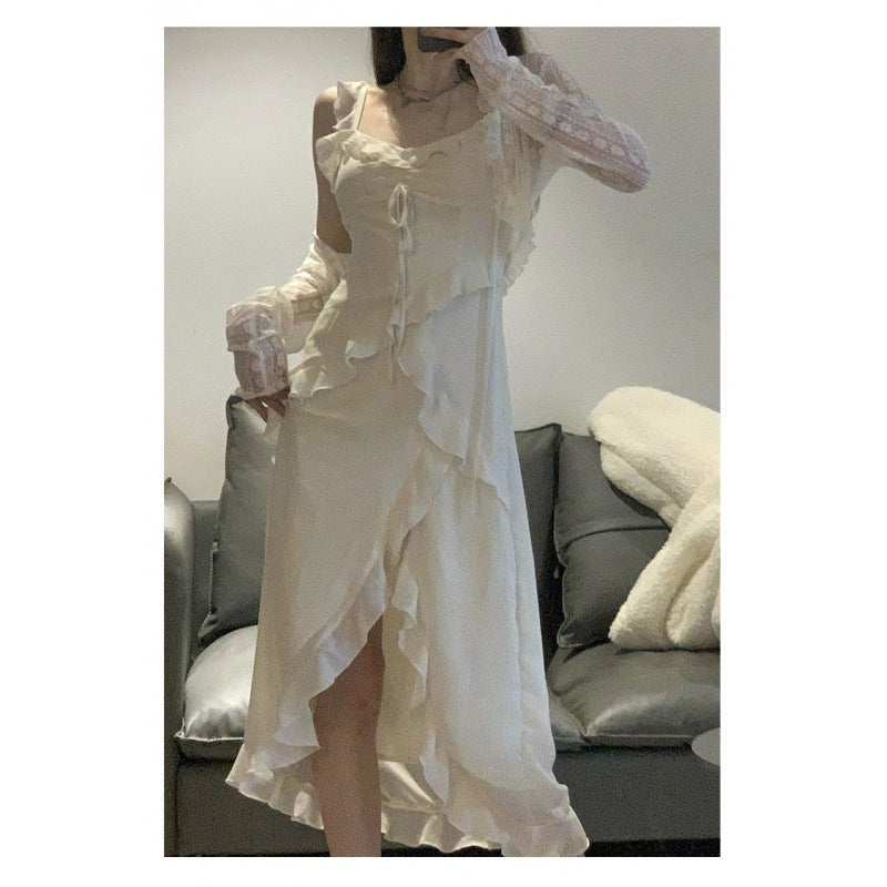 Gentle Adult Lady Like Woman Style Long Dress Suit For Women