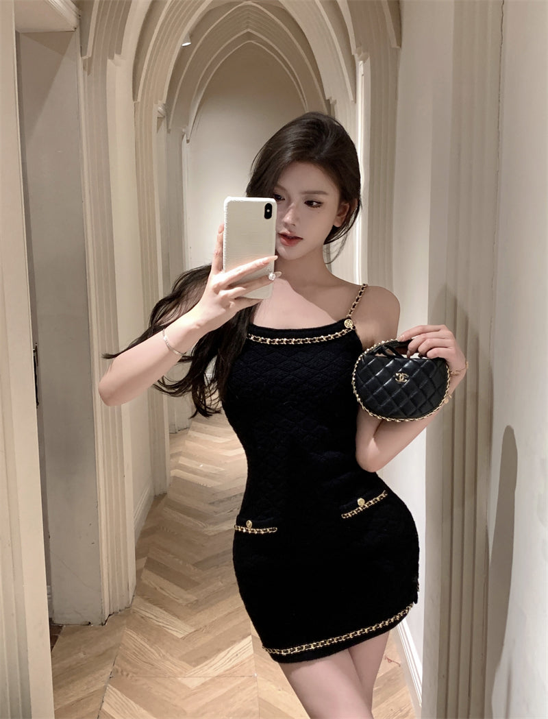 Women's Fashion Temperament Chain Sling Dress