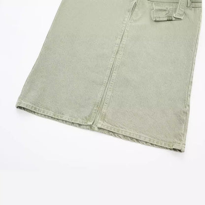 Women's Fashion Front Split Denim Skirt