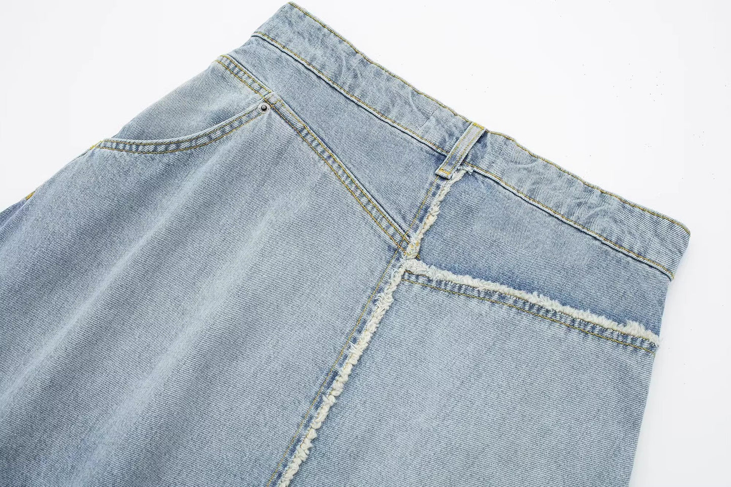 Fashionable Asymmetric High Waist Denim Skirt