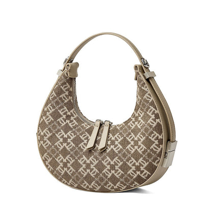 Woolen Crescent Canvas Niche Women's Bag