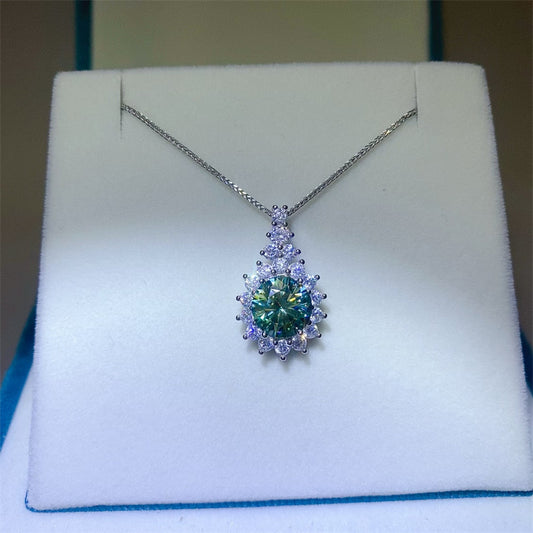 Collier moissanite plein de diamants pour femmes