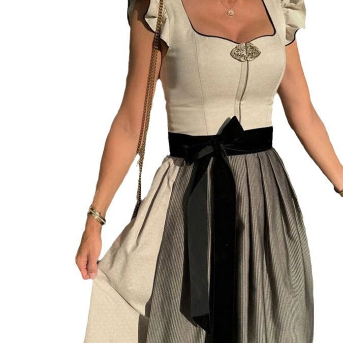 Robe de fête de la bière à la mode, coupe ajustée