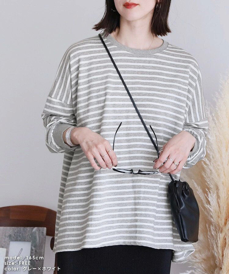 Women's Striped Sweater Loose Cotton