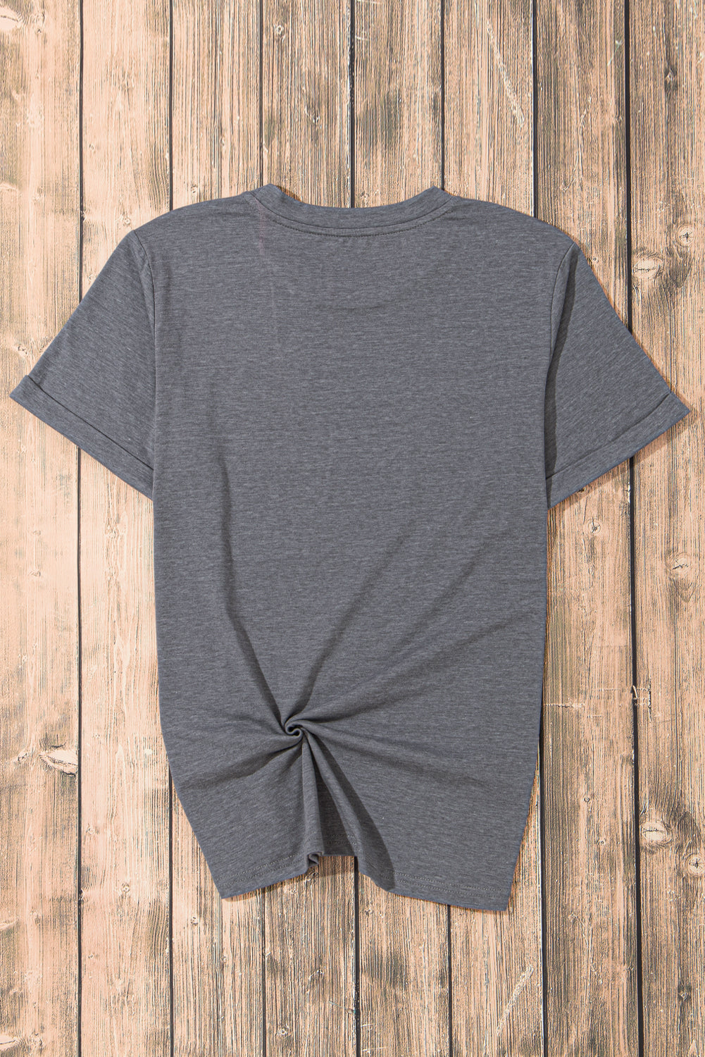 White Casual Plain Crew Neck Tee