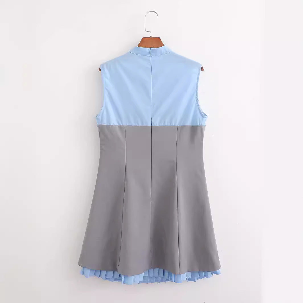 Robe moulante à taille contrastée pour femme