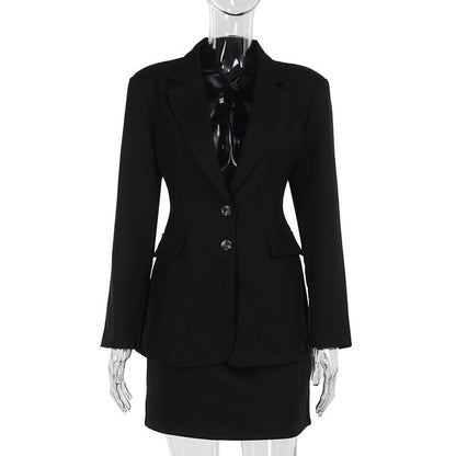 YJ24356 French Style Design Retro Suit Professional Style Skirt Suit