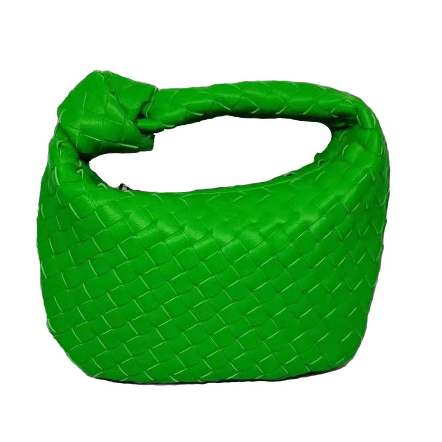 Woven Croissant Knotted Handbag Underarm Hand Bag