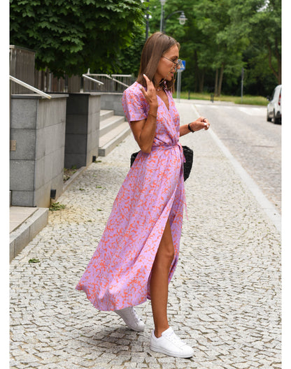 Nouvelle robe imprimée à manches courtes pour femmes