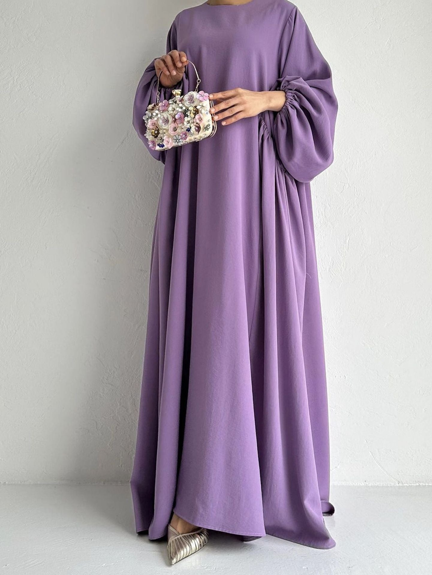 Robe simple de couleur unie pour femmes