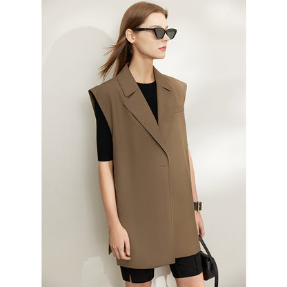 Women's Fashionable Western Style Wide Shoulders Suit Vest