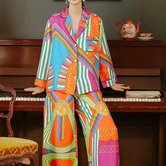 Silk Autumn And Winter Ice Silk Suit Homewear