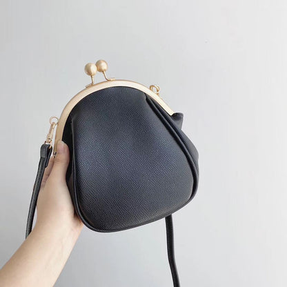 Petit sac messager rond simple et polyvalent à une épaule pour femme