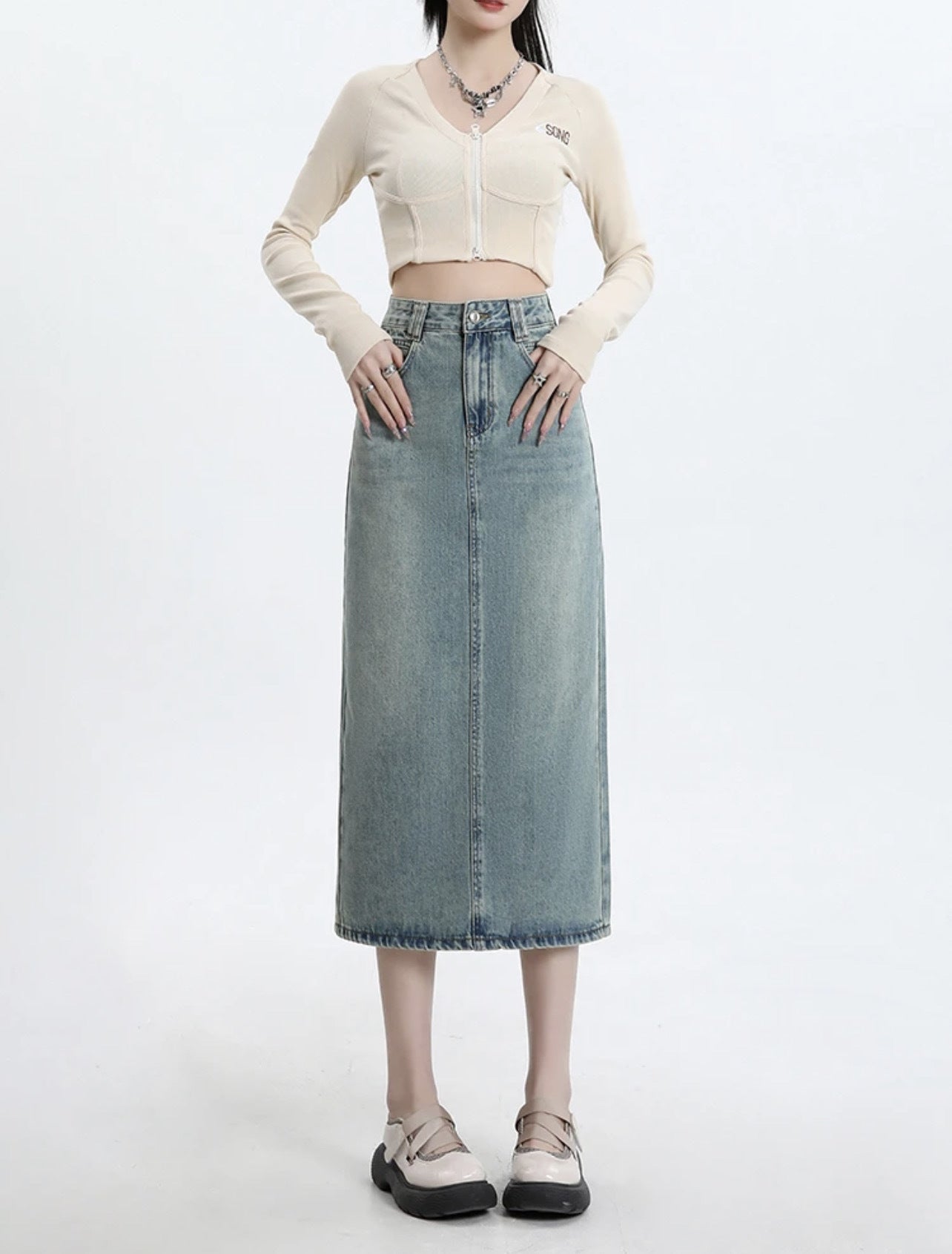 Women's Fashion Personalized Denim Skirt