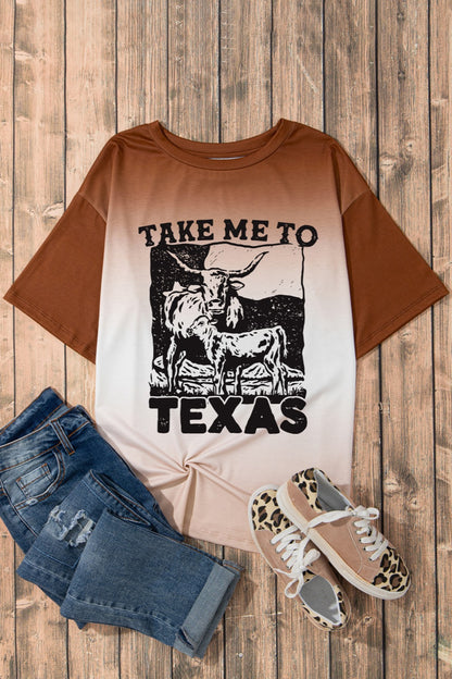 T-shirt à manches courtes et col rond TAKE ME TO TEXAS