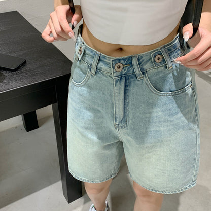 American Retro Casual Women's Denim Shorts