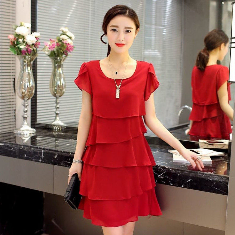 Chiffon Shirt Dress Women's Loose Design