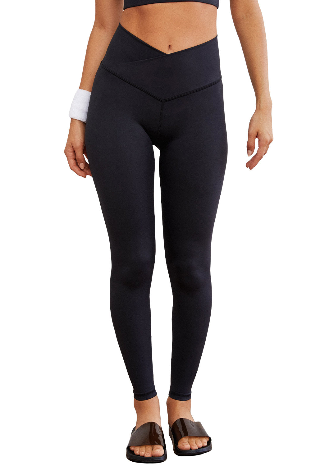 Black Arched Waist Seamless Active Leggings