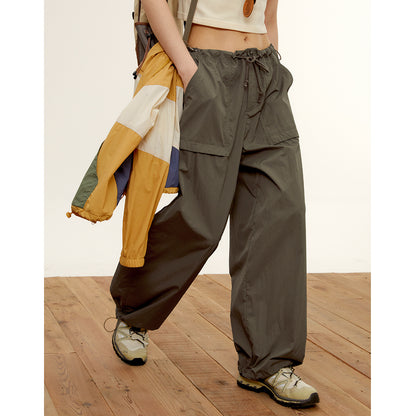 Women's Summer American-style Wide-leg Pants With Pockets